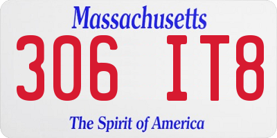 MA license plate 306IT8