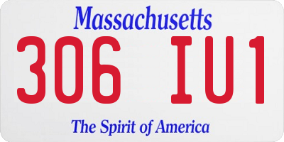 MA license plate 306IU1