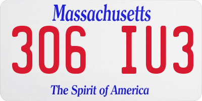 MA license plate 306IU3