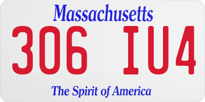 MA license plate 306IU4