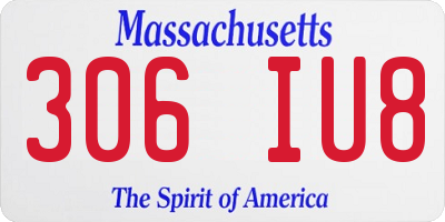 MA license plate 306IU8