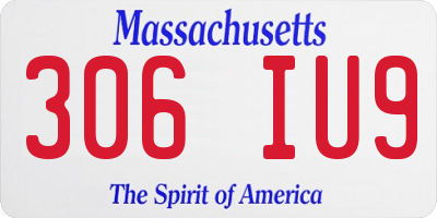 MA license plate 306IU9