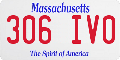 MA license plate 306IV0