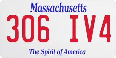 MA license plate 306IV4