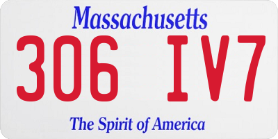 MA license plate 306IV7