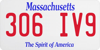MA license plate 306IV9