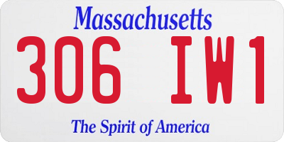 MA license plate 306IW1