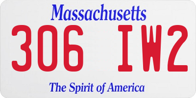 MA license plate 306IW2