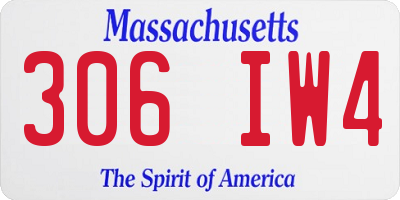 MA license plate 306IW4