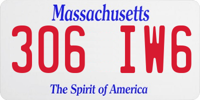 MA license plate 306IW6
