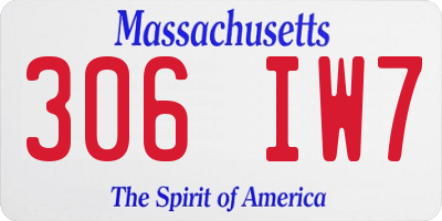 MA license plate 306IW7