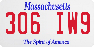 MA license plate 306IW9