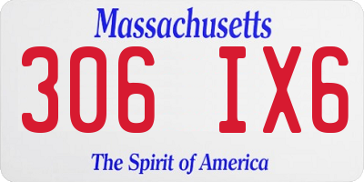 MA license plate 306IX6