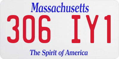 MA license plate 306IY1