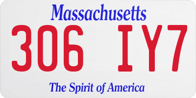 MA license plate 306IY7