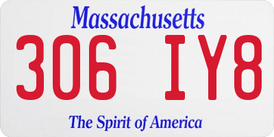 MA license plate 306IY8