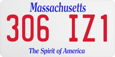MA license plate 306IZ1