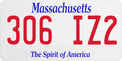 MA license plate 306IZ2