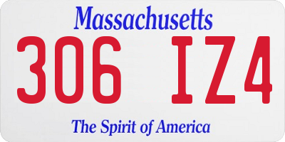 MA license plate 306IZ4