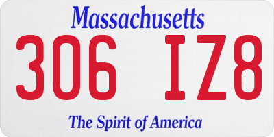 MA license plate 306IZ8