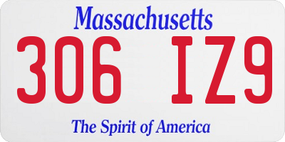 MA license plate 306IZ9