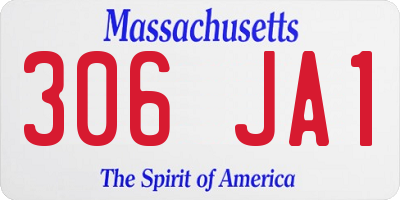 MA license plate 306JA1