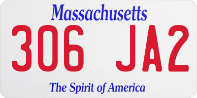 MA license plate 306JA2