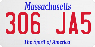 MA license plate 306JA5