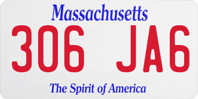 MA license plate 306JA6