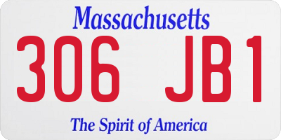 MA license plate 306JB1