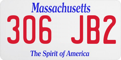 MA license plate 306JB2
