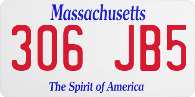 MA license plate 306JB5
