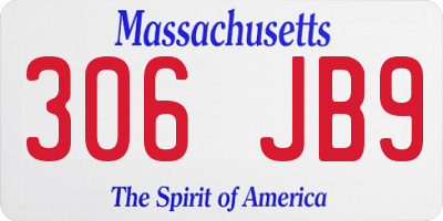 MA license plate 306JB9