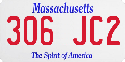 MA license plate 306JC2