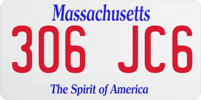 MA license plate 306JC6