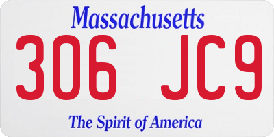 MA license plate 306JC9