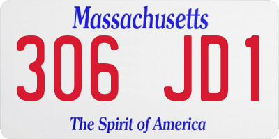 MA license plate 306JD1