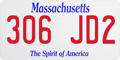MA license plate 306JD2