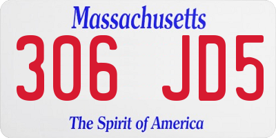 MA license plate 306JD5