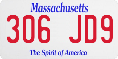 MA license plate 306JD9