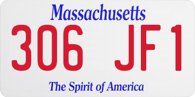 MA license plate 306JF1