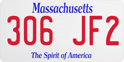 MA license plate 306JF2