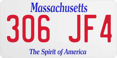 MA license plate 306JF4