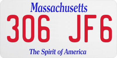 MA license plate 306JF6