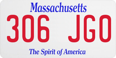 MA license plate 306JG0