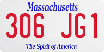 MA license plate 306JG1