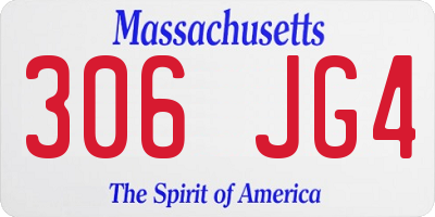 MA license plate 306JG4