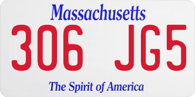 MA license plate 306JG5