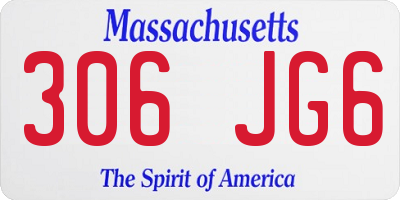 MA license plate 306JG6