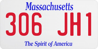 MA license plate 306JH1